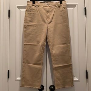 NWT LOFT jeans, high waist straight crop, size 14